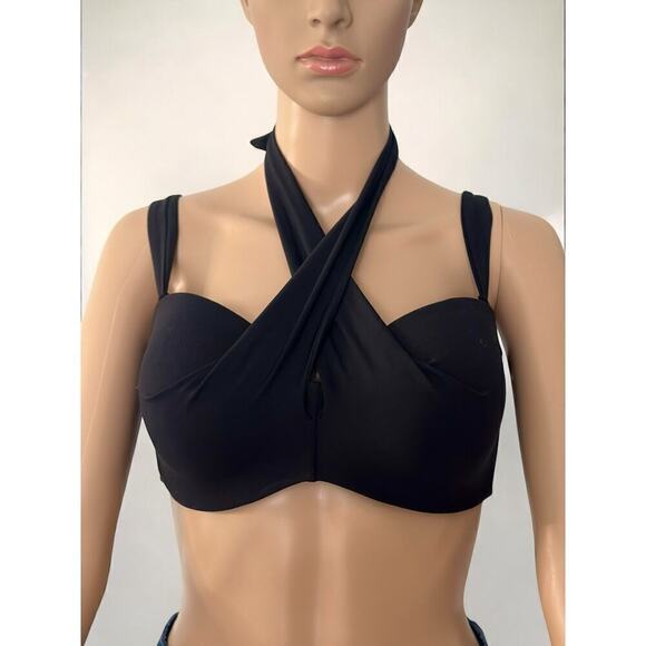 NWOT Coco Reef Black Five Way Bra Sized Underwire Bikini Top (32/34 DD) - Picture 3 of 16